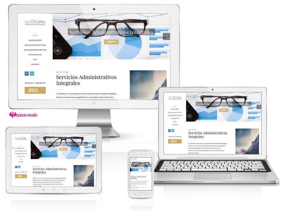 Página web responsive de la empresa La Oficina